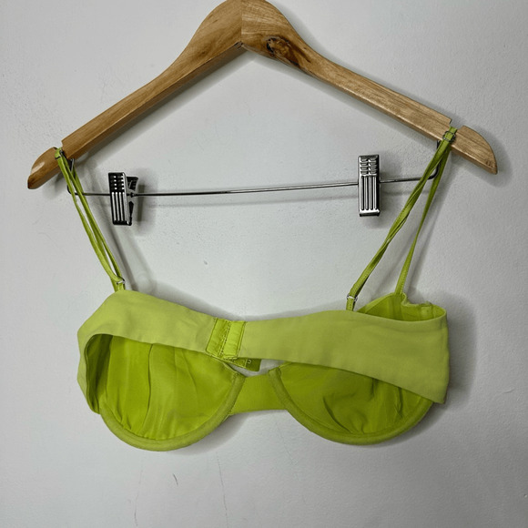 MISTRESS ROCKS balconette bra top lime green opaque Small 4-6 PLUS CUP - Picture 5 of 5
